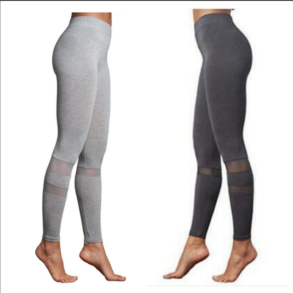 Lemon Lot of Two Mesh Stripe Leggings Sz
M/L